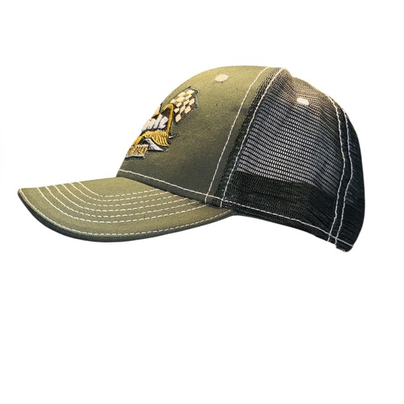 Kuhnle Motorsports Park NWOT Adjustable‎ Green White Mesh Trucker Hat Thompson - Picture 3 of 7